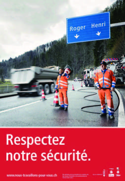 Affiche de la campagne "Respectez notre sécurité"
