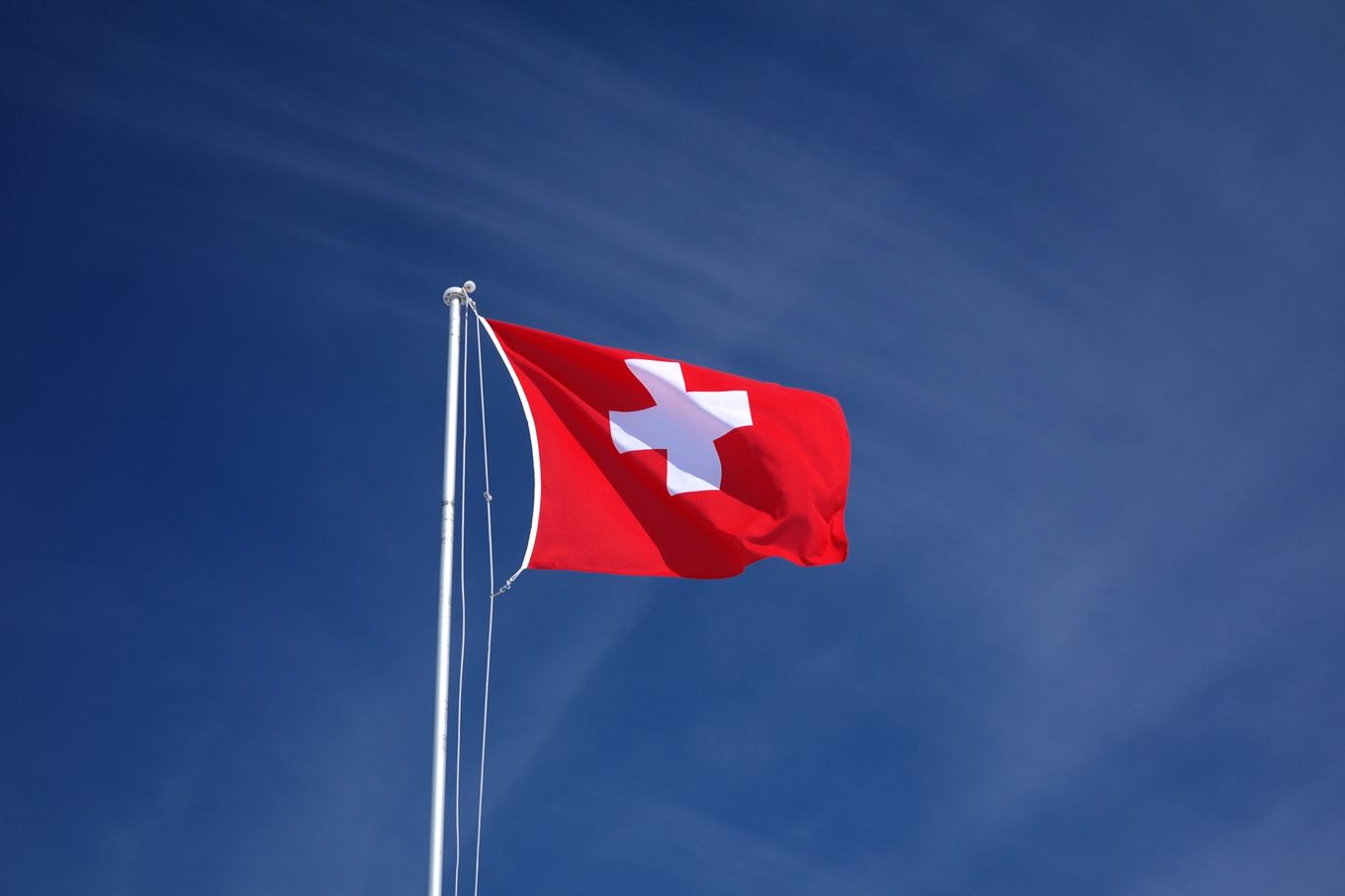 Photo d'illustration d'un drapeau suisse