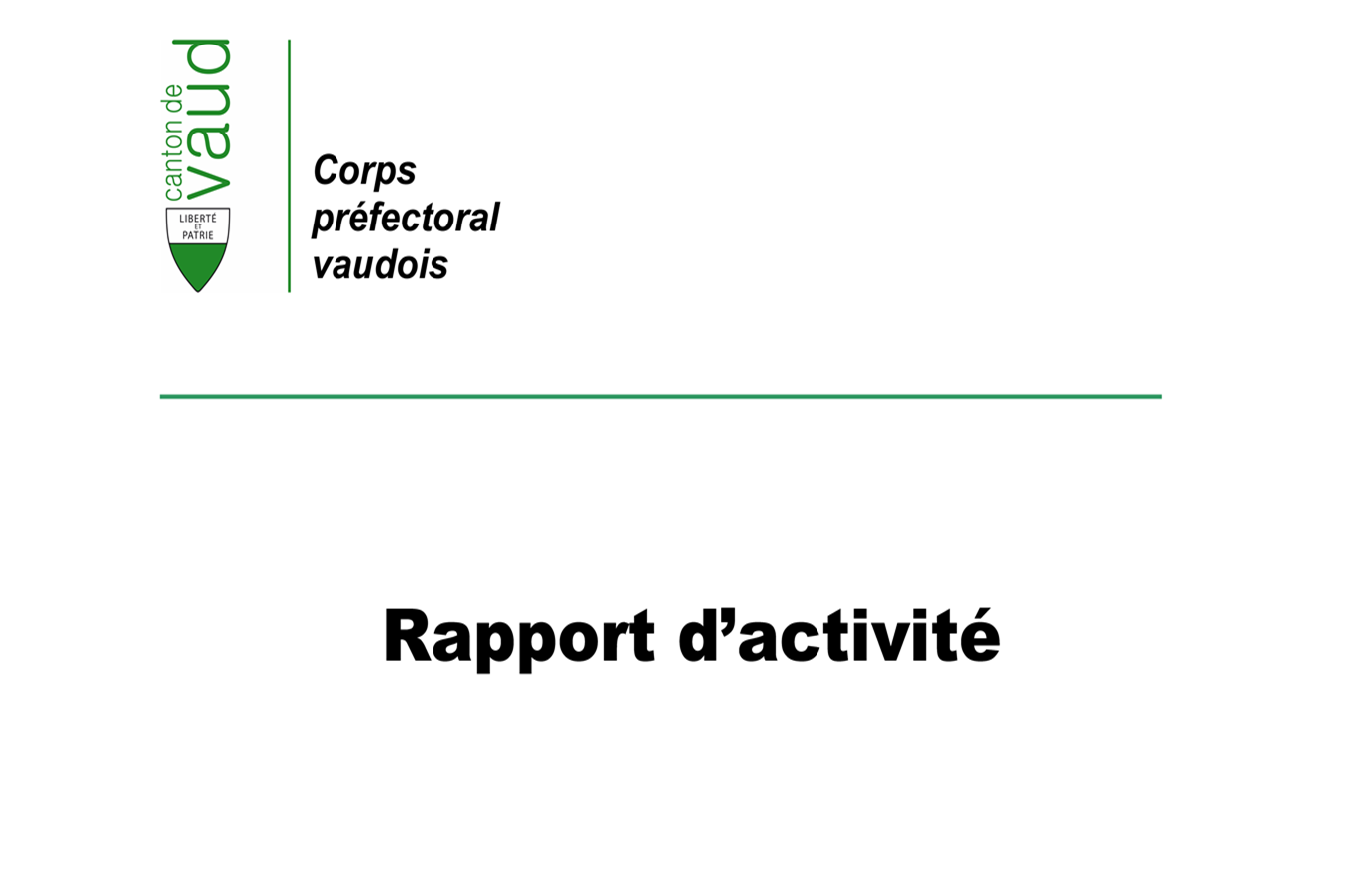 Couverture du Rapport d'activité du Corps préfectoral 2015