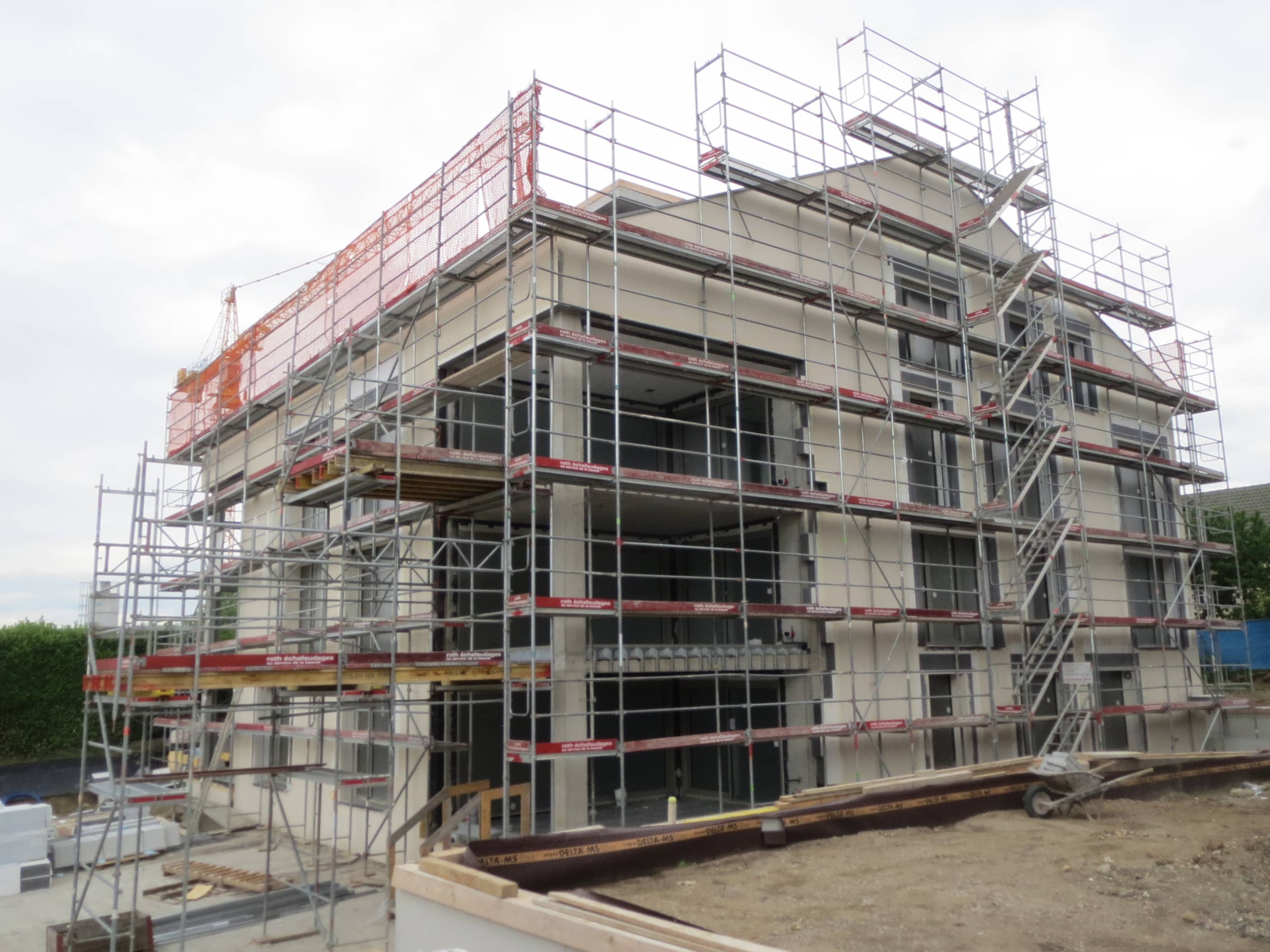 Photo d'une maison en construction