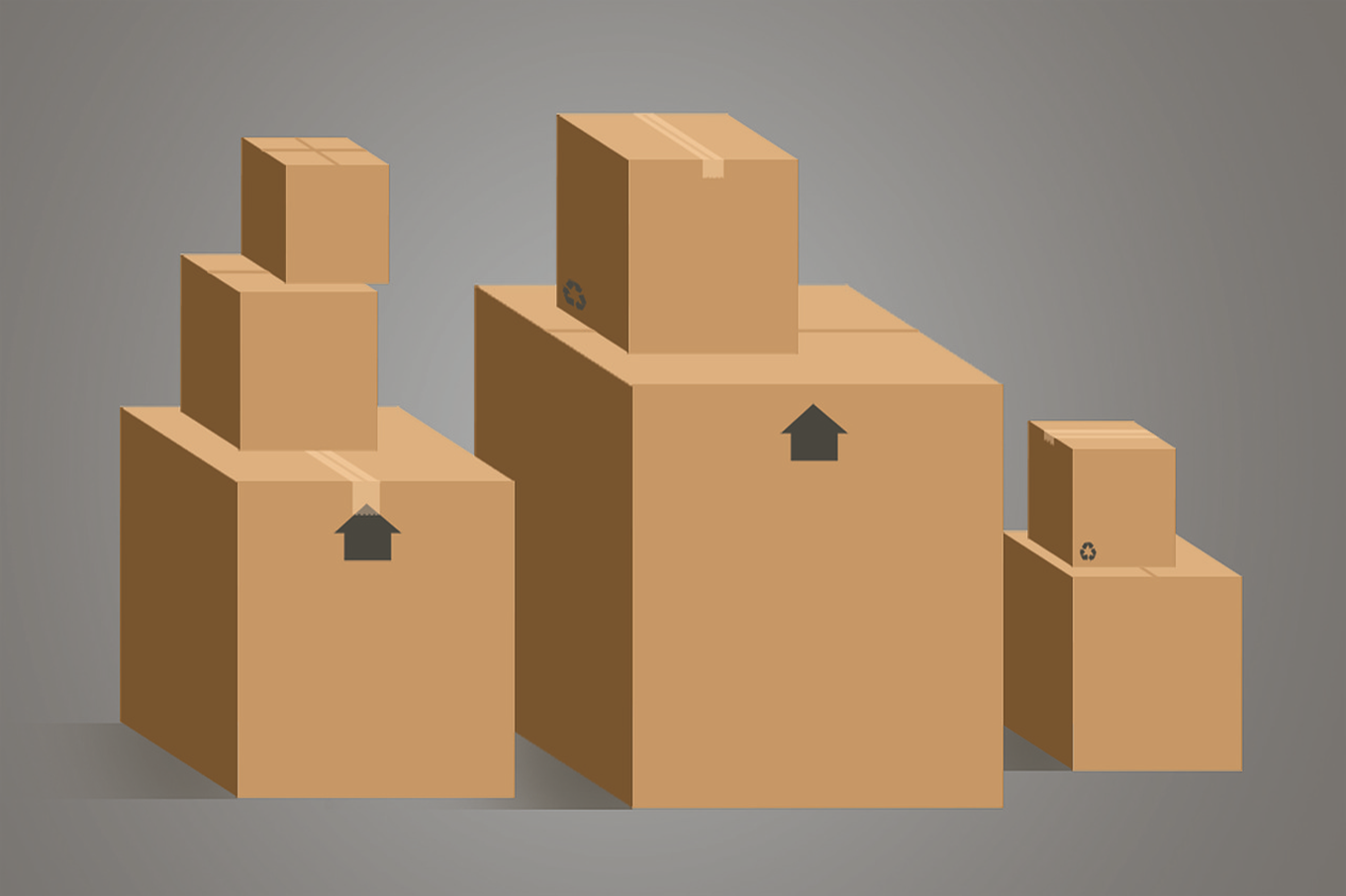 Image d'illustration de cartons de déménagement
