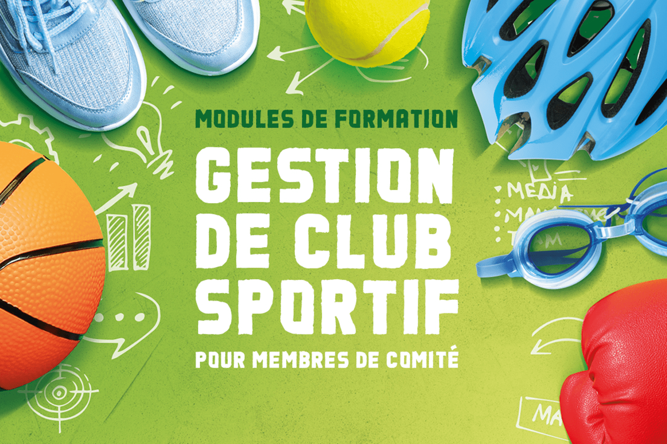 Affiche modules de formation : gestion de club sportif